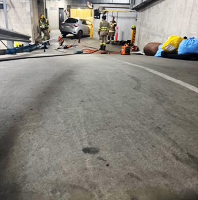 An unfortunate car lift incident in Melbourne